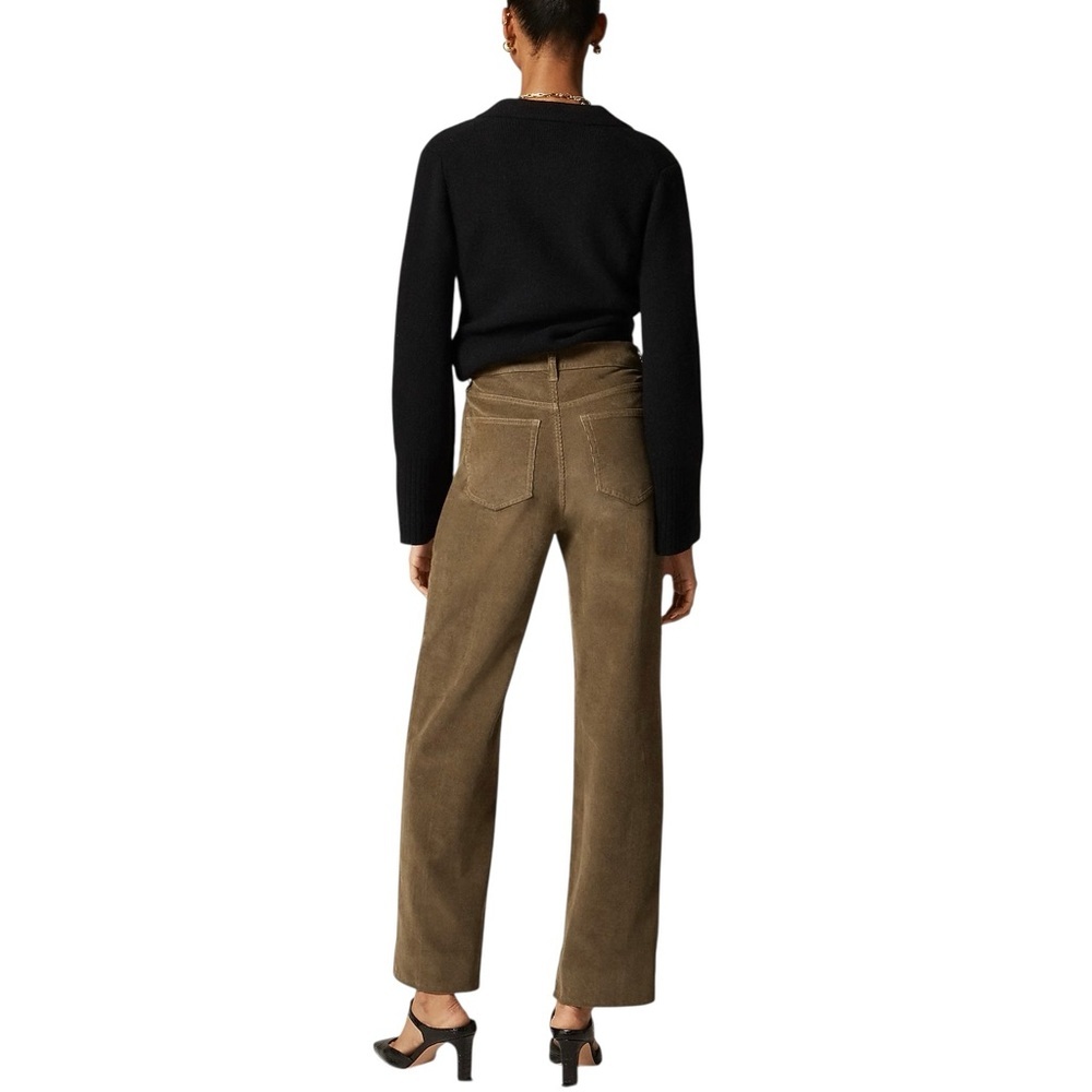 J. Crew Slim Wide Leg Stretch Corduroy Pants NWT 25P Brown - Picture 3 of 11
